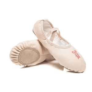 Chaussons de danse souples pour femmes / Chaussures de gymnastique / Chaussons de fitness en toile / Semelle extérieure en caoutchouc, semelle intermédiaire en carbone, coton - Product Image 3