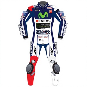 ชุดแข่งรถจักรยานยนต์ Jorge Lorenzo MotoCP รุ่น Ramaha ชุดแข่งแบบชิ้นเดียว ระดับมืออาชีพ พร้อมเกราะป้องกัน CE ระดับ 2 แบบจั๊มสูท/ชุดแข่ง - Product Image 1