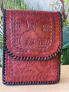 Bolso de mano de cuero de búhos, bandolera de hombro hecha a mano, estilo indio - Product Image 4