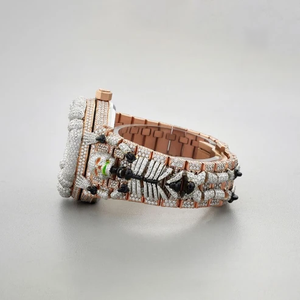 Reloj de Pulsera de Lujo, Mecánico, con Diamantes, de Acero Inoxidable, Dos Tonos, Dorado y Plateado, para Regalo, Clásico y Elegante - Product Image 1