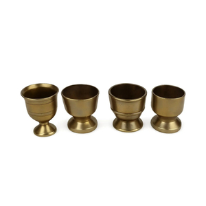 Taza y Platillo de Latón Pulido con Figura Religiosa, Diseño Personalizable para Decoración del Hogar, Estilo Vintage Real Antiguo - Product Image 1