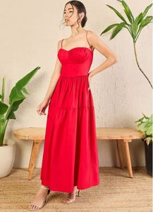 Robe longue classique rayée sans dos pour femme, légère et décontractée, idéale pour les vacances d'été, avec décolleté sans bretelles - Product Image 3