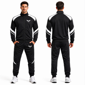 Custom Unisex Sports <b>Tracksuit</b> Set Full Zip Training Jacket and Jogger Pants Athletic Fitness Running Wear for Men and Women - Product Image 6