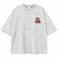 T-shirt unisexe surdimensionné en jersey polyester/coton épais, impression numérique, motif, 220 grammes, OEM