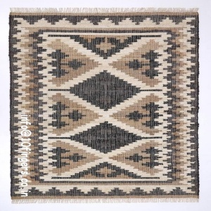 Alfombra de Yute Moderna Hecha a Mano, Diseño Geométrico, Reversible, para Sala de Estar, Alfombra de Lujo para el Hogar, Hotel - Product Image 4