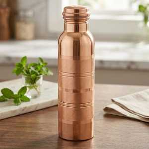 SALEEM INTERNATIONAL Copper Water Bottle Lids Portable Travel Bottle Minimalist Design <b>Home</b> Use Classic <b>Large</b> Capacity Multi-Use - Product Image 2