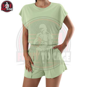 Dernier style, service OEM ODM, différentes couleurs, prix d'usine. Créez vos propres ensembles courts et t-shirts pour femmes grandes tailles. - Product Image 3