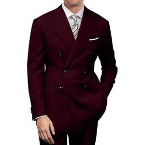 Traje de pantalón y chaqueta deportivo para hombre, tela elástica, estilo moderno para negocios, corte ajustado moderno. - Product Image 1