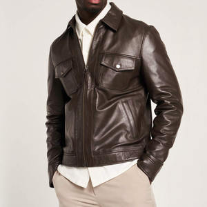 <b>Men's</b> Genuine <b>Leather</b> Fashion Outerwear Biker Inspired <b>Jacket</b> for Retail and Wholesale Supply - Product Image 1