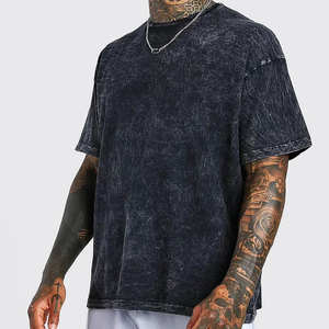 Camiseta Oversize de Algodón 100% Estilo Hip Hop con Lavado Ácido para Hombre, Estilo Casual Urbano, Camisetas Lavadas al Ácido para Chicos con OEM - Product Image 5