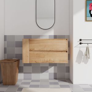 Mobile da Bagno a Parete da 36 Pollici con Cassetto a Chiusura Morbida, Esclusivo Mobile Senza Lavabo - Product Image 1