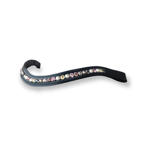 Saman exporta banda de cejas de cuero exclusiva con lavanda, diamantes de imitación amarillos y grises y diseño de perlas fabricante y proveedor - Product Image 4