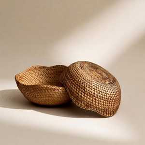 Wholesale Luxury Handmade Rattan and Nacre Serving <b>Tray</b>, Perfect for Food and <b>Breakfast</b>, Rustic Mother of Pearl Serving <b>Tray</b> - Product Image 2