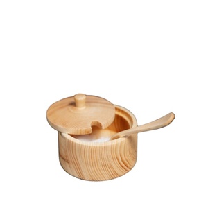 กระติกน้ำร้อนใส่น้ำตาลทำจากไม้อาคาเซีย,กล่องไม้สำหรับใส่กาแฟน้ำตาลพร้อมฝาปิดไม้ - Product Image 1