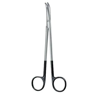 กรรไกรผ่าตัดแบบโค้ง Supercut Fomon ทำจากสแตนเลสสตีล ใช้ซ้ำได้ ด้ามจับสีดำเคลือบซาติน - Product Image 1