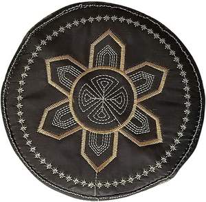 Gorros Topi para Ramadán, Gorros Islámicos para Oraciones, Gorros Namaz con Diseño Redondo Estampado, Gorro Negro de Moda para Regalo de Ramadán - Product Image 6