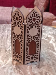 Quemador de incienso Bakhoor de madera maciza premium, Mabkhara portátil con bandeja para carbón – Set de regalo islámico para Ramadán y Eid, decoración árabe para el hogar - Product Image 2