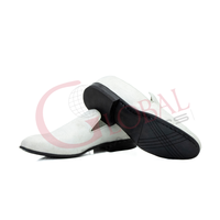 Mocassins rétro originaux pour hommes, chaussures plates à enfiler, en cuir fait main, couleur blanche.