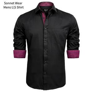 Chemises pour hommes à boutons unis avec imprimé sur le devant - Product Image 3