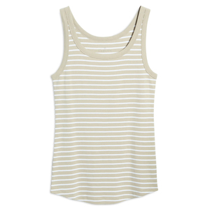 Camiseta sin Mangas para Mujer 2026, Color Beige con Rayas Blancas, Ligera y Casual, para Verano, Yoga, Gimnasio, Entrenamiento y Uso Diario - Product Image 2