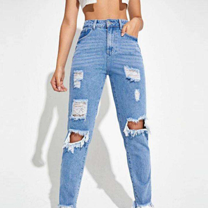 กางเกงยีนส์เดนิมขายส่งสำหรับผู้หญิง ผ้าฝ้าย 100% ทรงขากว้าง เอวสูง สำหรับแบรนด์แฟชั่นบูติก MOQ ต่ำ - Product Image 3