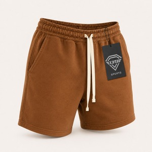 Custom High Quality Heavyweight Cotton <b>Fleece</b> <b>Shorts</b> Manufacturer Premium Blank Streetwear Relaxed Fit <b>Men</b> Gym Training Apparel - Product Image 5