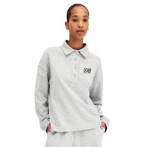 Sudadera con Cuello Polo para Mujer, Informal, de Manga Larga, Cómoda, de Tela Suave, Elegante, para Uso Diario, OEM, ODM, Personalizada - Product Image 1