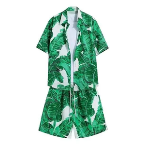 Conjuntos de Camisa Hawaiana y Pantalones Cortos de Verano, Ropa de Playa para Hombre, Conjunto de 2 Piezas para Vacaciones, Camisas con Botones, Camisetas - Product Image 4