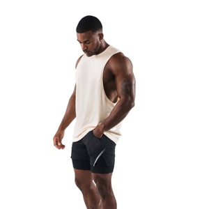 Camisetas Deportivas de Alta Sujeción Sin Costuras, Ligeras, Transpirables, para Yoga, Gimnasio, Cross Back, Verano, Fitness, 100% Algodón, para Hombre - Product Image 3