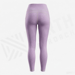 High Waist Full <b>Length</b> Women's <b>Leggings</b> Dot Print Stretch Knitted Sporty All Seasons Seamless Fit - Product Image 2