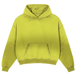 Sweat-shirt à capuche surdimensionné pour homme, gris uni, en coton tricoté, décontracté, avec poche, pour l'automne - Product Image 3