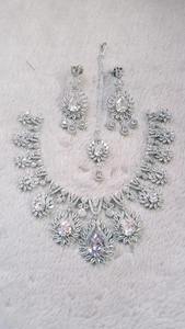 Classic Afghan Peacock Design Gold Plated Choker <b>Necklace</b> With <b>Ruby</b> Pink Stones Emerald Accents And White Pearls - Product Image 5