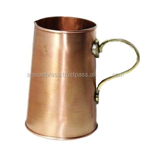 Metal <b>Copper</b> Solid Brass Handle <b>Copper</b> <b>Jug</b> High Quality <b>Copper</b> Pitcher <b>Jug</b> with Brass Handle Hotel Room Used - Product Image 1