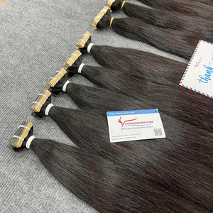 Salon de coiffure extensions de cheveux en bande pleine cuticule vierge crue vierge cheveux humains bande invisible en extension de cheveux humains - Product Image 2