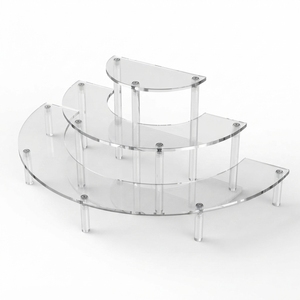 Organizador de Exhibición Acrílico Moderno y Portátil con Niveles Desmontables, Estantes Transparentes para Productos Minoristas, Joyería y Regalos - Product Image 4