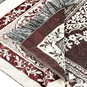 Tapis de prière musulman pliable de luxe, portable, de poche, pour le Ramadan, tapis islamique Sejadeh pour la prière - Product Image 6