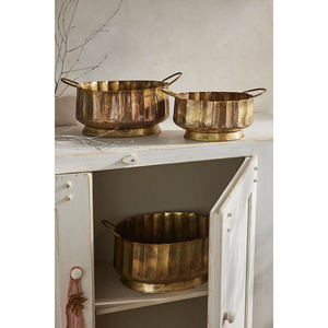 ชามเสิร์ฟอาหารหรูหราสไตล์วินเทจ งานดีไซน์ศิลปะแบบชนบท ชุบทองคุณภาพสูง ผลิตจากโลหะคุณภาพเยี่ยม อุปกรณ์ครัว - Product Image 1