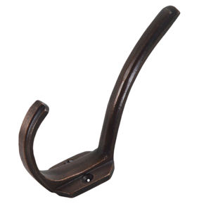 Crochet mural décoratif en métal de style antique, peint, pour suspendre des vêtements, des manteaux ou des chapeaux, petit crochet simple vintage - Product Image 2