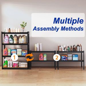 Adjustable 4-layer Shelf Spacing Iron Gloves Display Rack Gourd Shaped Perforation Rubber Mallet 122*45*153.5cm <b>Kitchen</b> <b>Storage</b> - Product Image 2