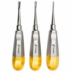 Half Gold Dental Elevator Stainless Steel <b>Octagonal</b> Handle Root Tooth Extraction Oral Dental Instrument CE Certified - Product Image 1