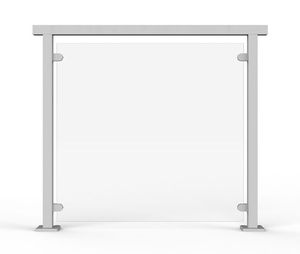 Barandilla de Vidrio sin Marco con Postes de Aluminio, Servicios de Corte y Doblado para Decoraciones - Product Image 2