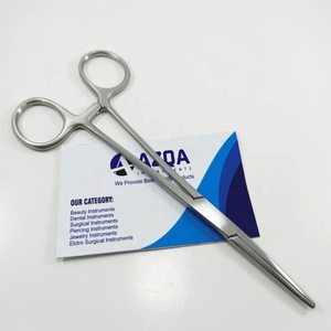 Pince à moustiques professionnelle en acier inoxydable Outil de perçage droit avec pointe fine et poignée de verrouillage pour le perçage corporel - Product Image 3