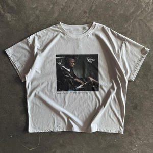 เสื้อยืดสตรีทแวร์พิมพ์ลายตามสั่ง ผ้าหนา 200 กรัม 100% ผ้าฝ้าย ทรงโอเวอร์ไซส์ ทรงบ็อกซี่ พิมพ์ลายด้วยเทคนิค DTG ล้างสีแบบกรด เสื้อยืดลายการ์ตูน - Product Image 5