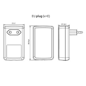 Durable <b>12V</b> 24W 2.0A EU AC DC <b>Adapter</b> EU Wall <b>Adapter</b> UL62368-1 Compliant DC 5.5mm Connector - Product Image 2