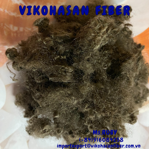 Eco-Friendly OEKO-<b>TEX</b> Certified 15D HS Brown Recycled 100% Polyester Staple Fiber GRS Flame Retardant Filling Material - Product Image 4