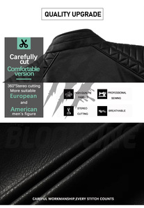 Men's Black PU Leather Moto <b>Biker</b> <b>Jacket</b> Stand Collar Slim Fit Zipper Closure Windproof Autumn Wear - Product Image 5