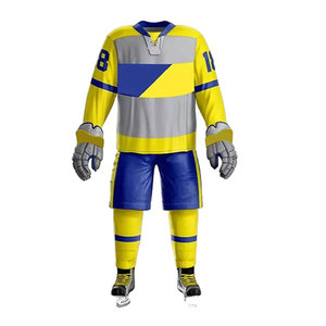 Vêtements de sport de haute qualité, uniforme de hockey sur glace à manches courtes personnalisé, écologique, 100% polyester, vente chaude, fabriqué au Pakistan - Product Image 1