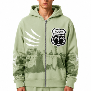 เสื้อฮู้ดดี้แฟชั่นผู้ชาย 450 GSM กันน้ำ แขนยาว ผ้าฝ้าย ทรงหลวม พิมพ์ลายกราฟิก น้ำหนักมาก สั่งทำได้ - Product Image 4