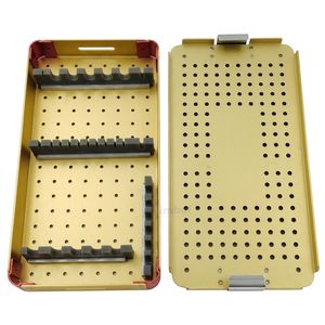 กล่องฆ่าเชื้อเครื่องมือผ่าตัดสแตนเลสพร้อมซิลิโคนรองรับและระบบล็อค - Product Image 5