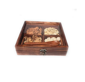 Unique Handmade Modern Sustainable Wooden Dry Fruit Box Perfect for Home <b>Table</b> Decor Wedding Party Gifted Use - Product Image 2